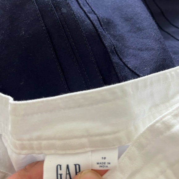 Gap Button Front Midi A-Line Skirt White 8-10 - Picture 7 of 8